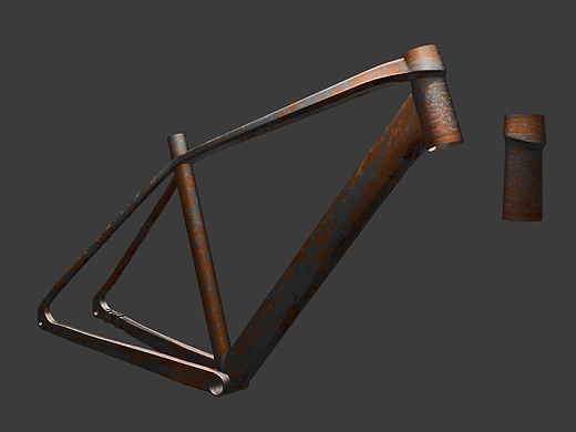 锈迹斑斑的车架