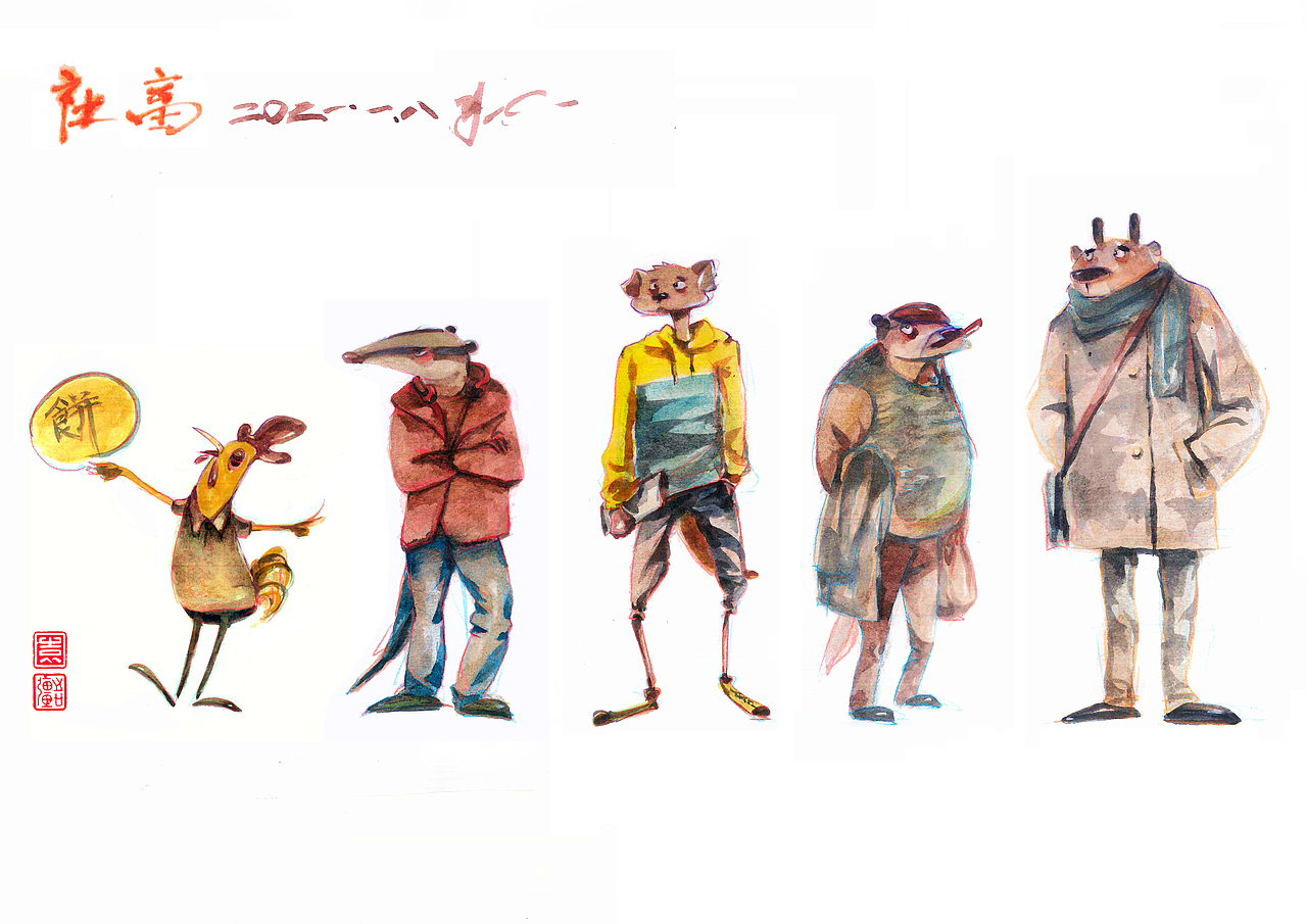 个人原创插画《社畜》（图ZMzg5ODU1NDE2） - 艺术插画 - 站酷设计师珍妮玛黛晋原创素材 - 站酷ZCOOL