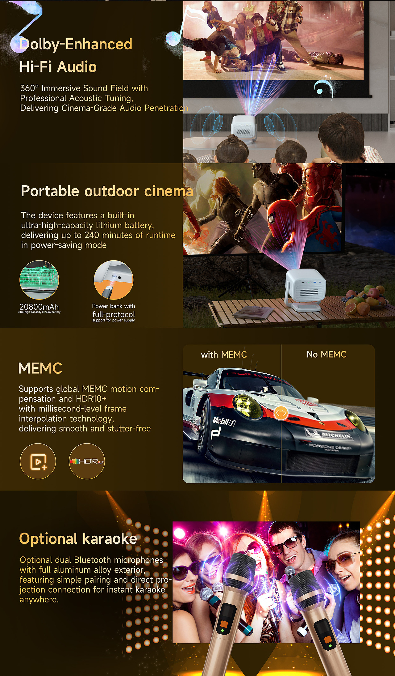 a+详情 投影仪,4天产品渲染+排版,4天又改版一个gtv