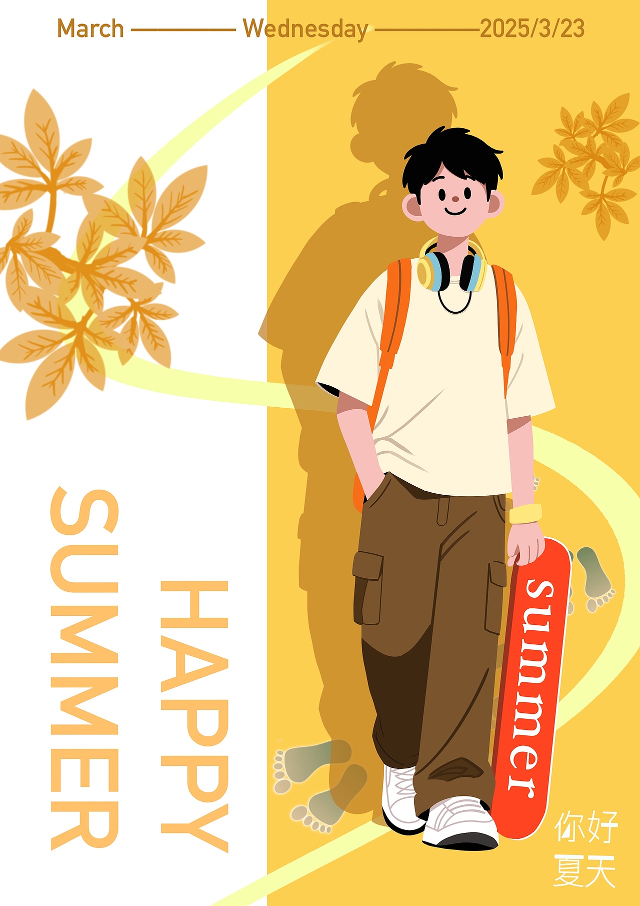 扁平风插画海报