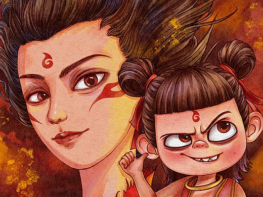 涂了一些哪吒2的角色