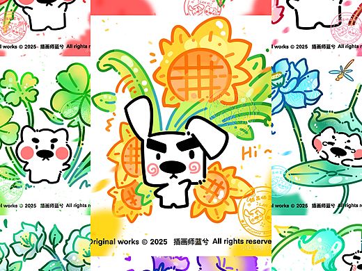 简笔画涂鸦｜可爱猫狗合集(1)