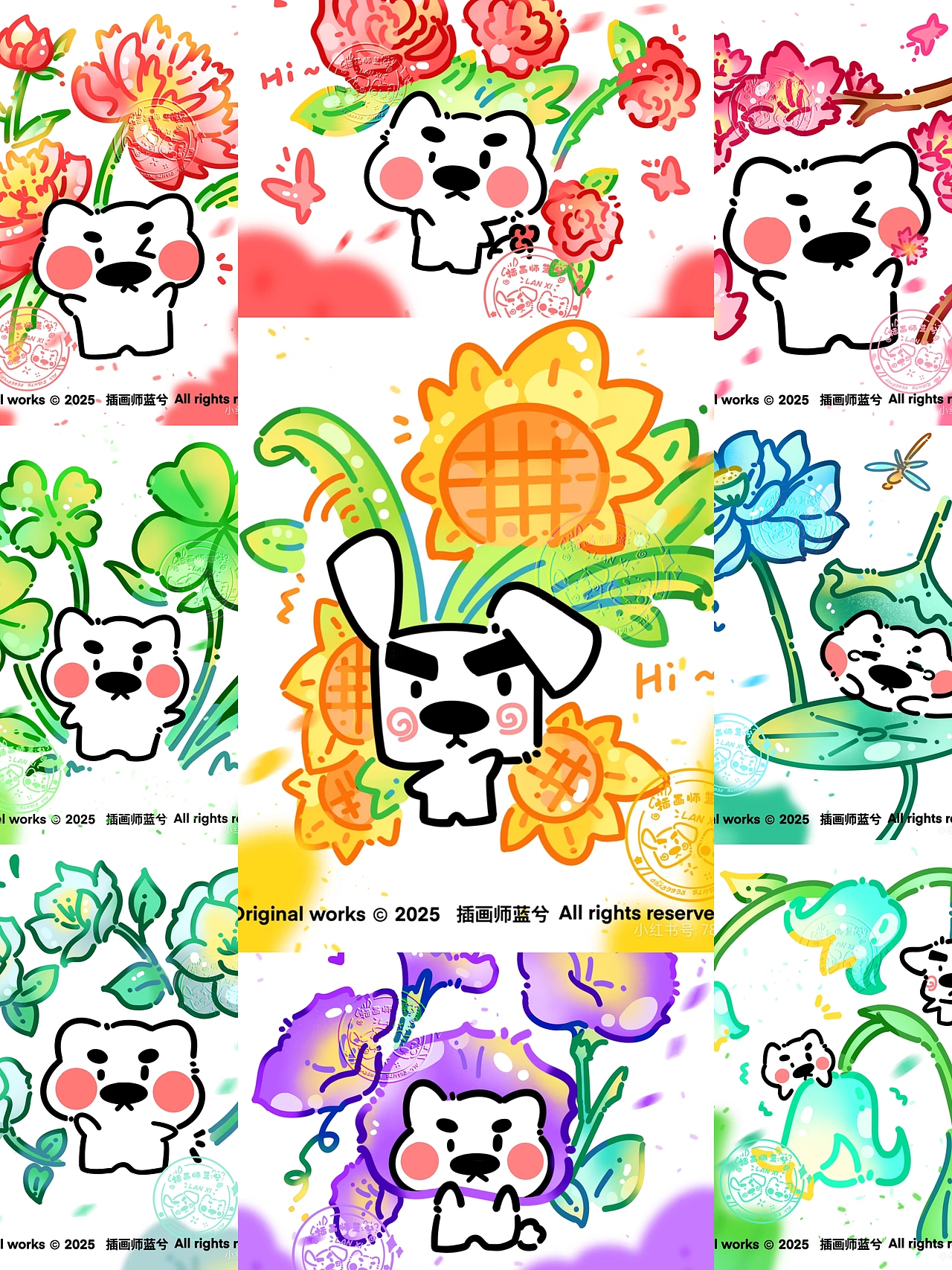 简笔画涂鸦｜可爱猫狗合集(1)