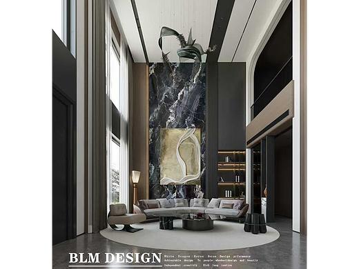 意式轻奢-白龙马效果图