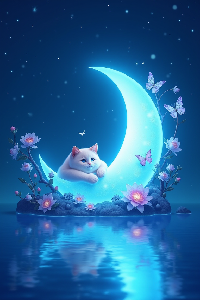 AIGC 超现实童谣: 编织桂花树影与肥猫抱月的倒影奇幻方程