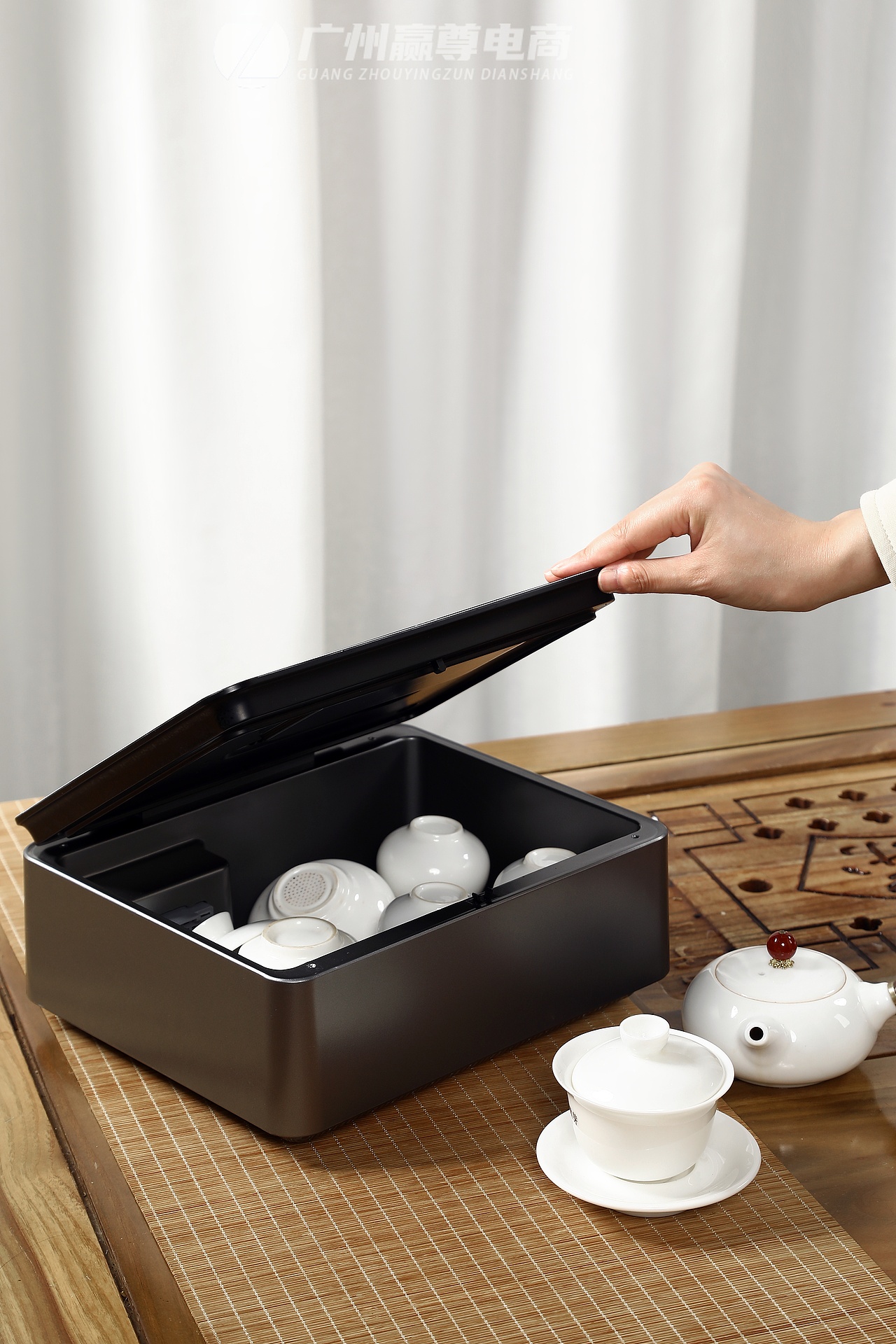 广州茶具消毒盒拍摄|茶具消毒盒拍照|消毒盒拍摄