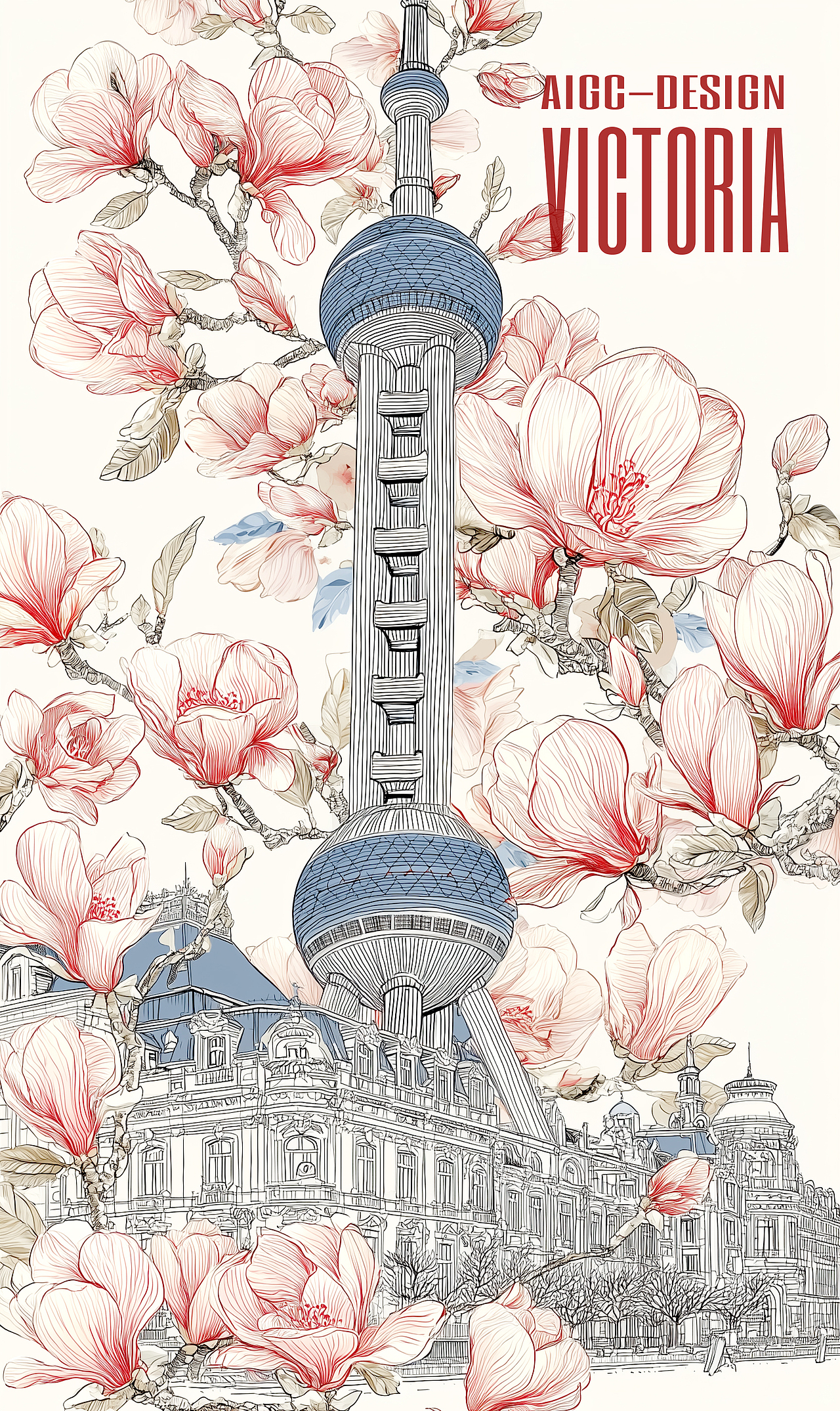 AIGC-《上海|玉兰花》（图ZMzg5OTA1NzAw） - AI作品 - 站酷设计师AIGCVictoria原创素材 - 站酷ZCOOL