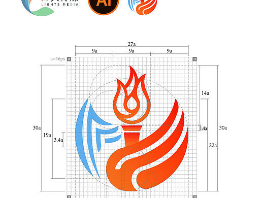logo标准化制图参考|制图设计|方格制图规范