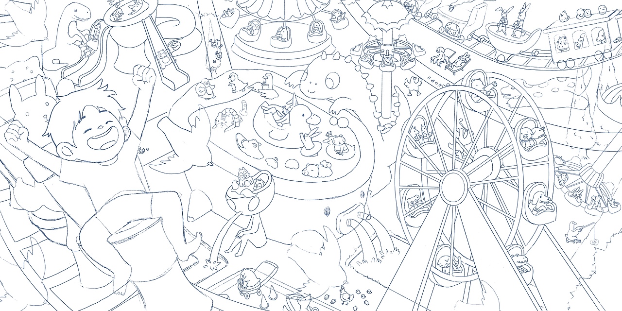 《马桶游乐园》开业啦（图ZMzg5OTE3NzQ4） - 儿童插画 - 站酷设计师无敌大咩瓜原创素材 - 站酷ZCOOL