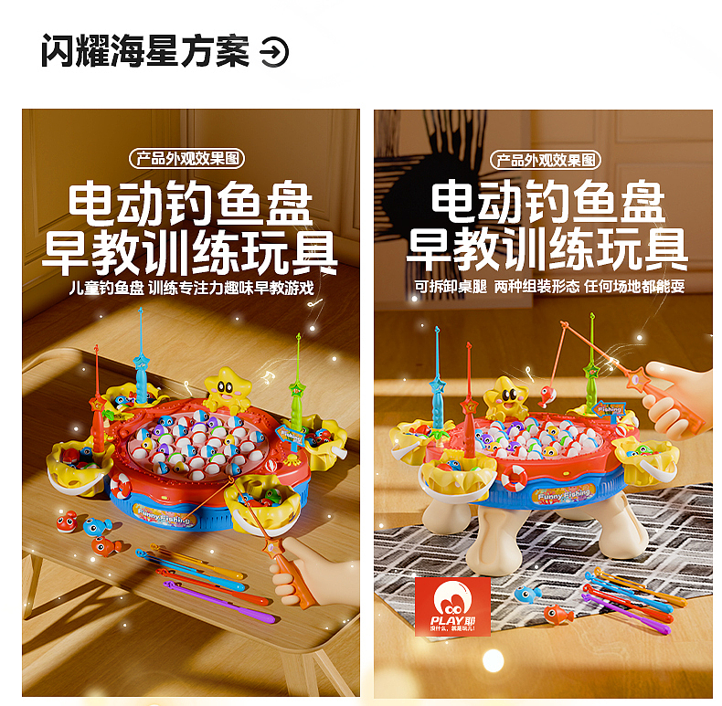 儿童玩具产品设计 - 儿童电动钓鱼盘（图ZMzg5OTIxODY4） - 玩具 - 站酷设计师野子品策原创素材 - 站酷ZCOOL