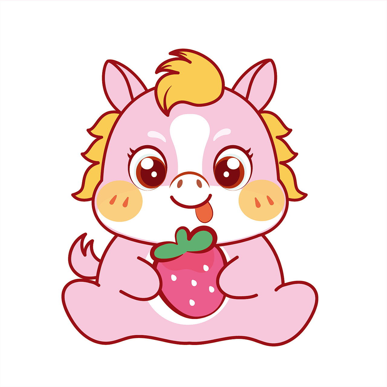 卡通可爱小马IP插画设计图片可爱形象（图ZMzg5OTMwODM2） - 电商 - 站酷设计师阿茹生肖IP原创素材 - 站酷ZCOOL