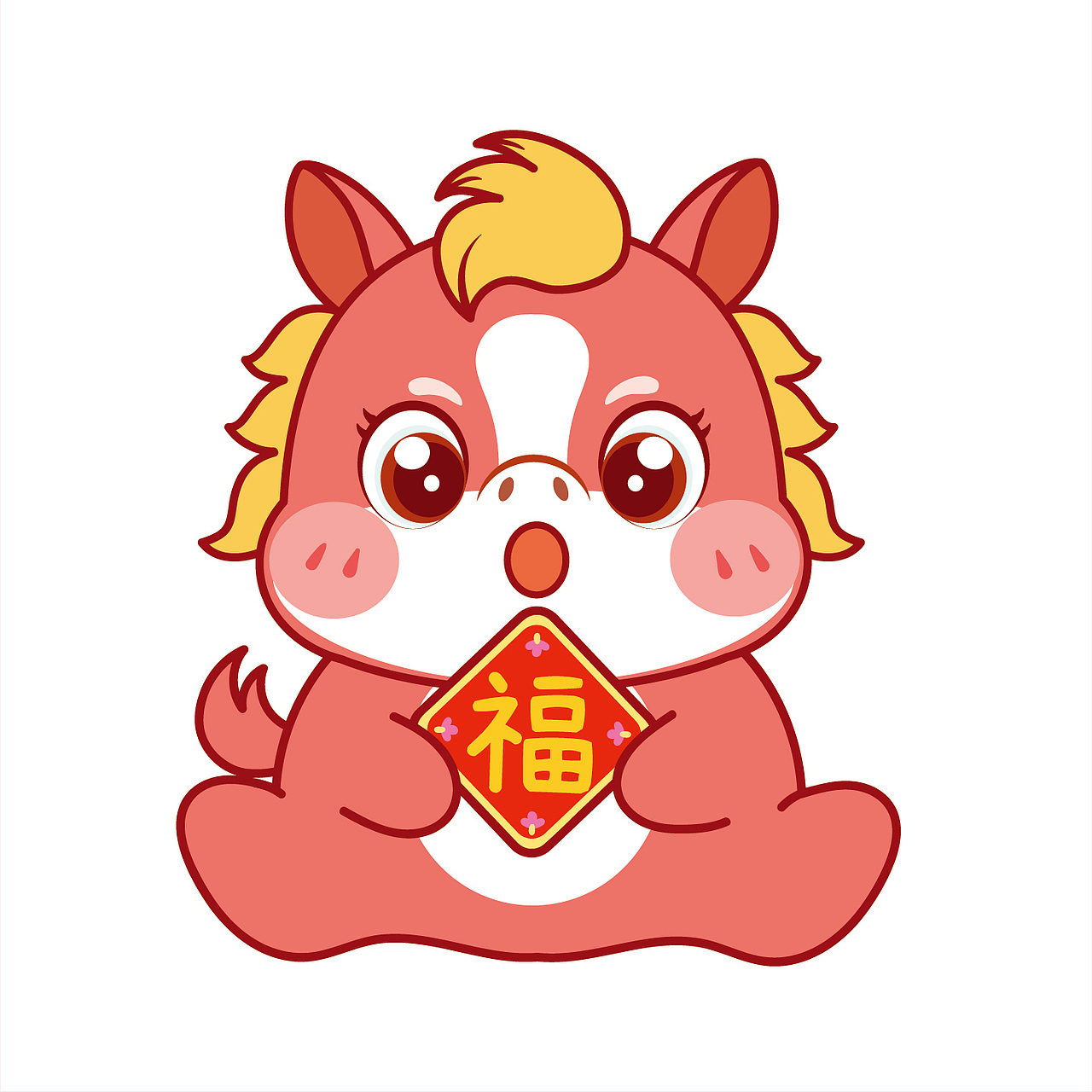 卡通可爱小马IP插画设计图片可爱形象（图ZMzg5OTMwODAw） - 电商 - 站酷设计师阿茹生肖IP原创素材 - 站酷ZCOOL