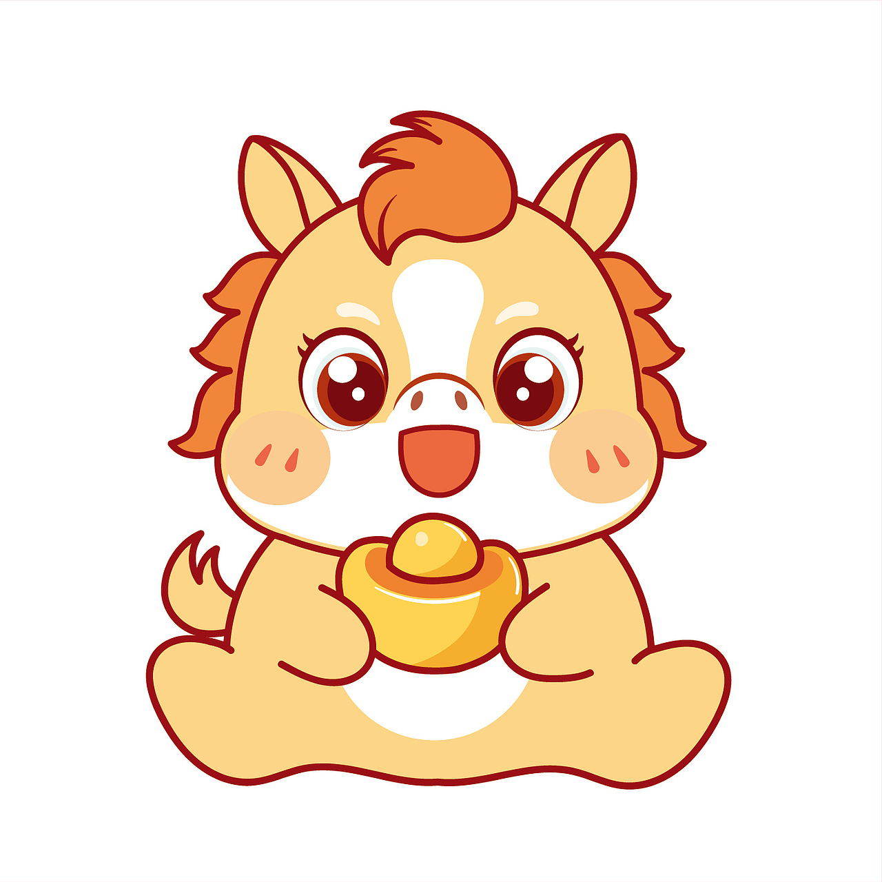 卡通可爱小马IP插画设计图片可爱形象（图ZMzg5OTMwNzky） - 电商 - 站酷设计师阿茹生肖IP原创素材 - 站酷ZCOOL