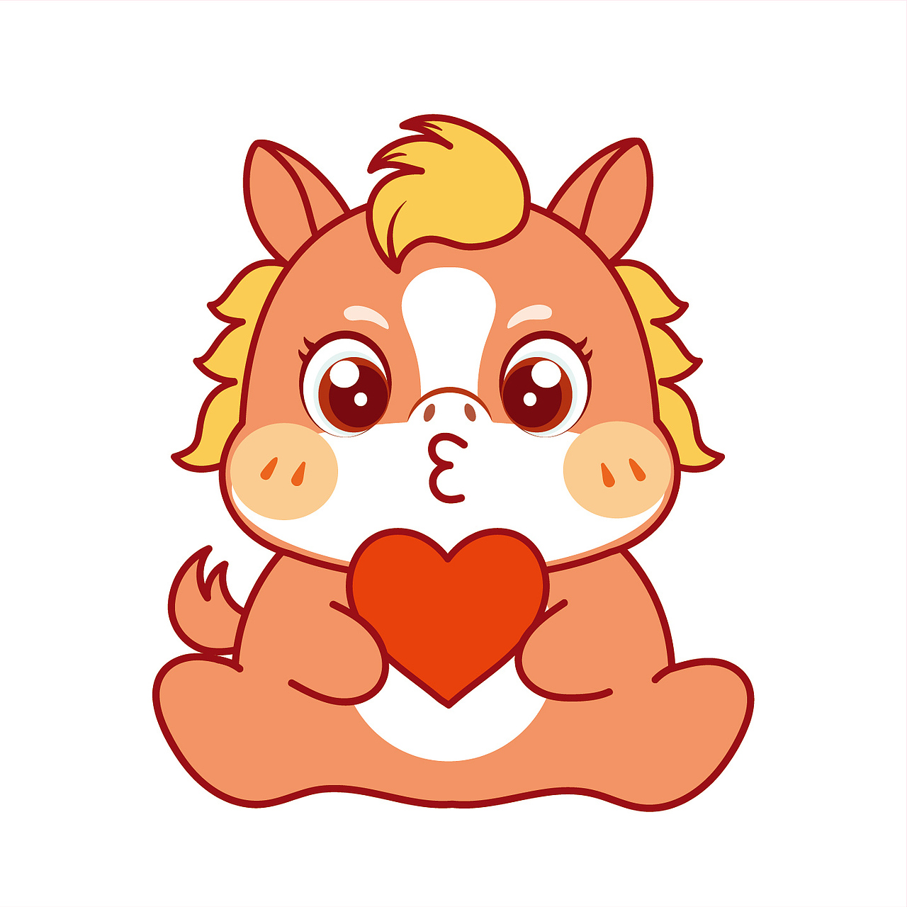 卡通可爱小马IP插画设计图片可爱形象（图ZMzg5OTMwNzg4） - 电商 - 站酷设计师阿茹生肖IP原创素材 - 站酷ZCOOL