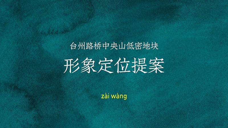 2024金地路桥中央山低密地块宋式院墅项目提案