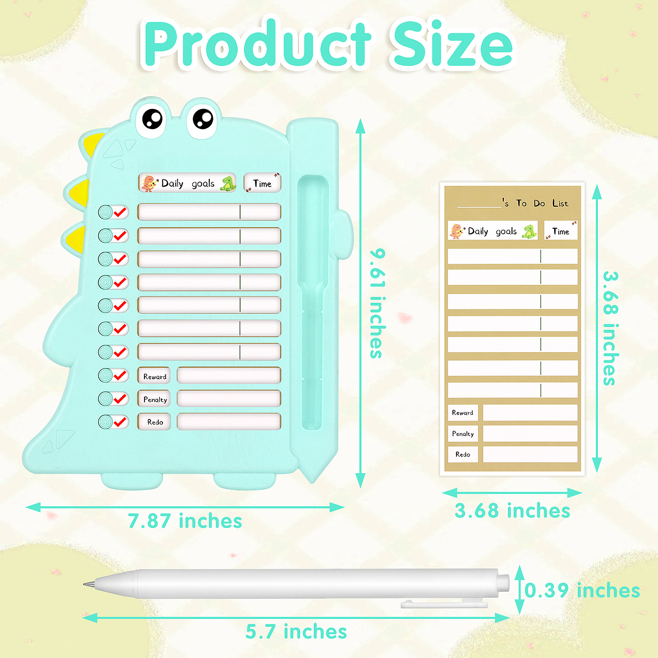 亚马逊主图设计-绿色恐龙儿童备忘录产品