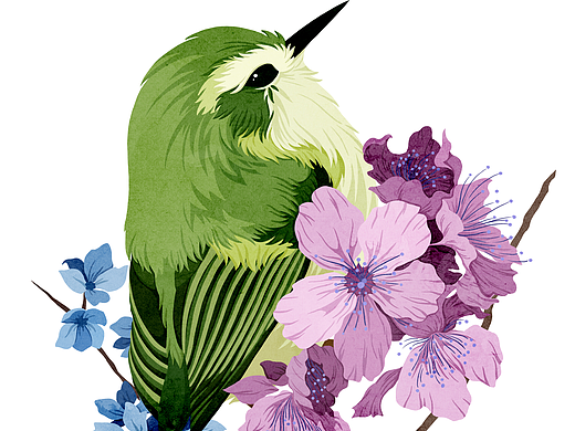 Stickers: Birds & Flowers
