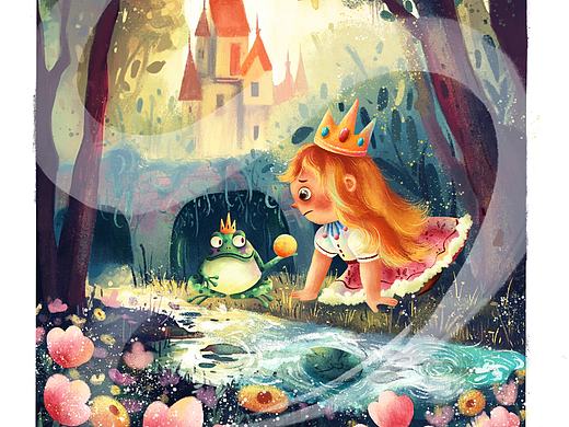 青蛙王子主题原创插画