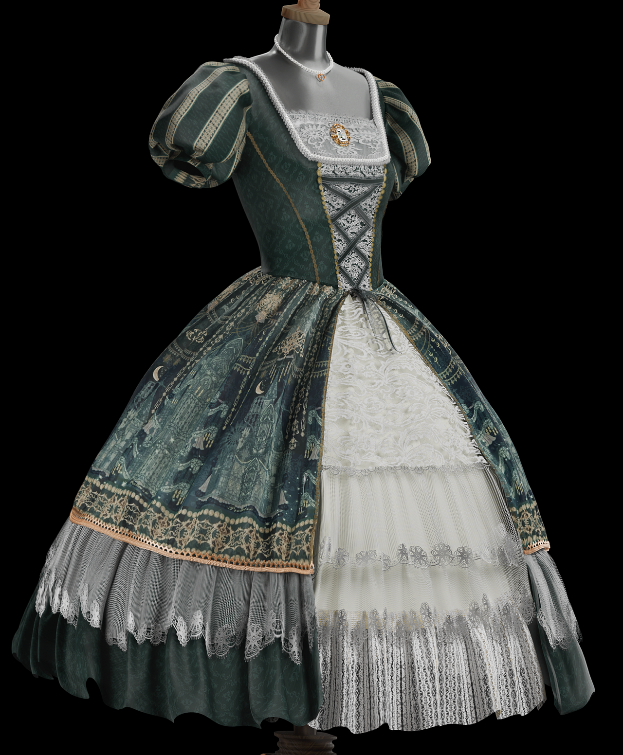 超写实角色服装-Lolita茜茜公主·人鱼色（图ZMzg5OTU1Njg0） - 人物/生物 - 站酷设计师百分百捡到钱原创素材 - 站酷ZCOOL