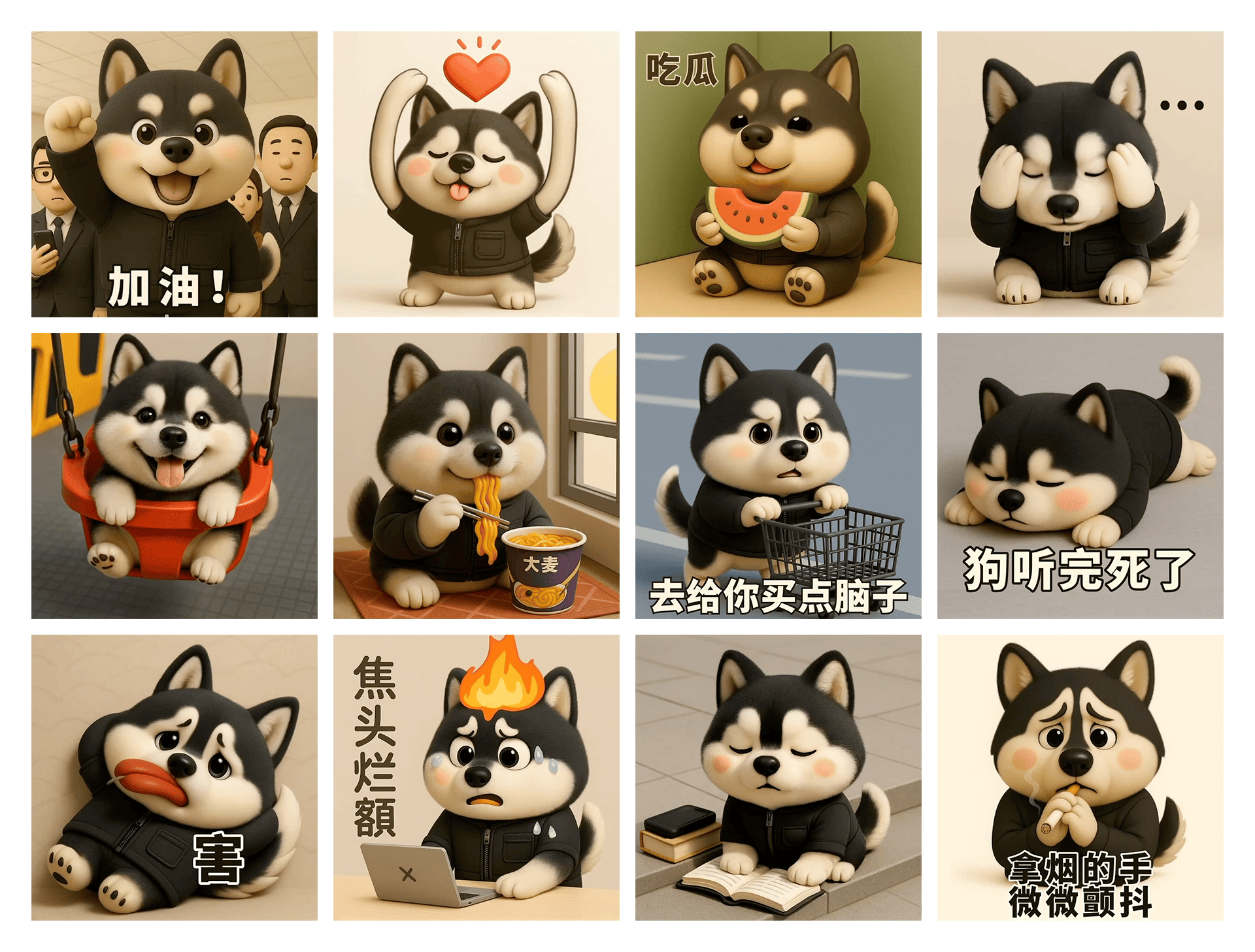 ChatGPT4o一键生成多版风格表情包（图ZMzg5OTY3NTE2） - AI作品 - 站酷设计师羡鱼L原创素材 - 站酷ZCOOL