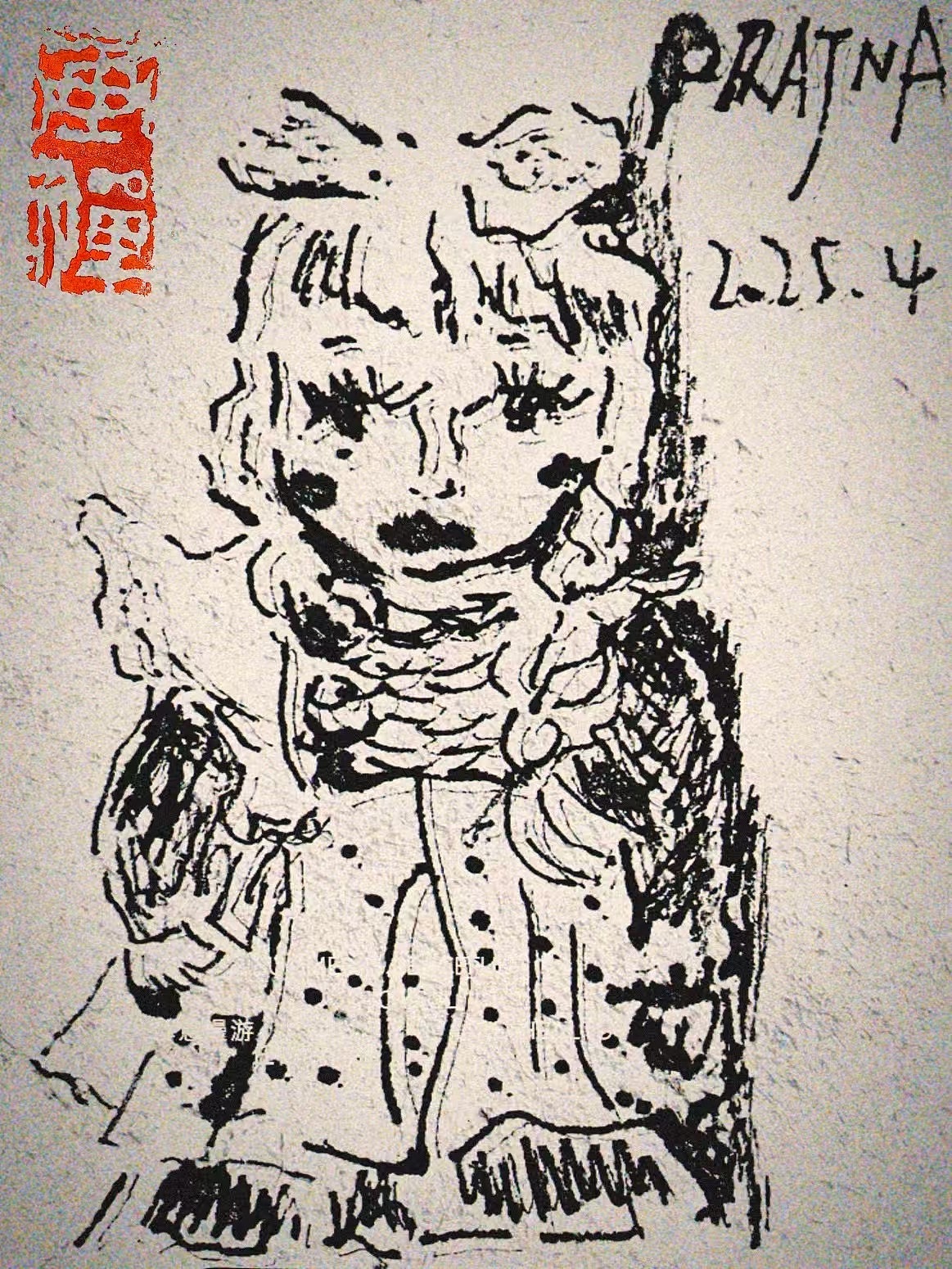 竹笔尼泊尔纸手绘作品（图ZMzg5OTgzMDQ4） - 艺术插画 - 站酷设计师Prajna凰原创素材 - 站酷ZCOOL