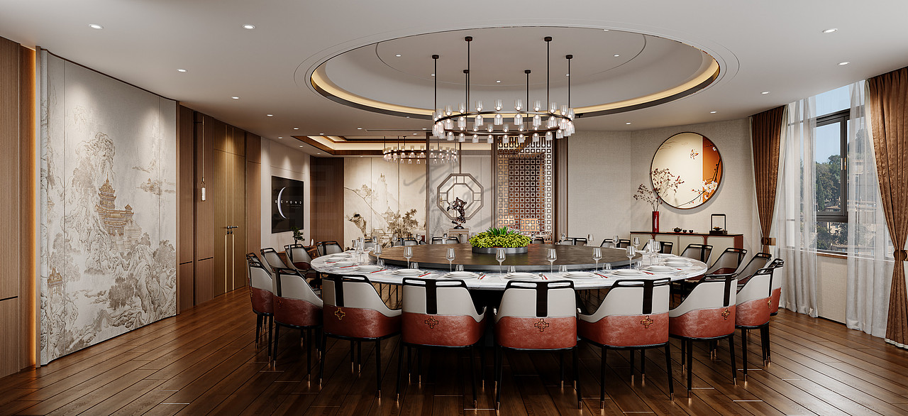 新中式包厢（图ZMzg5OTk2ODQ0） - 酒店餐饮设计 - 站酷设计师苏梦琪呀原创素材 - 站酷ZCOOL