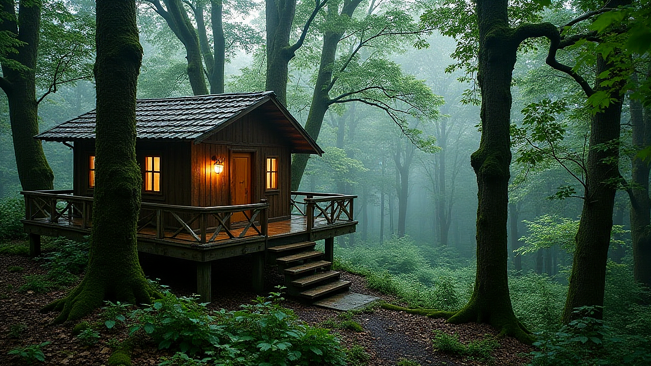 森林中的小木屋（图ZMzg5OTk4NDcy） - AI作品 - 站酷设计师Z801620682原创素材 - 站酷ZCOOL