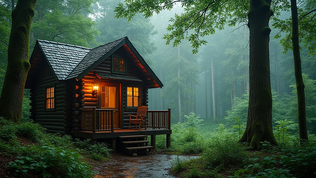 森林中的小木屋（图ZMzg5OTk4NTI4） - AI作品 - 站酷设计师Z801620682原创素材 - 站酷ZCOOL