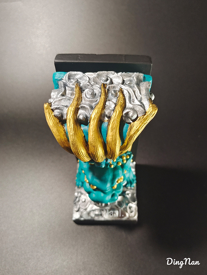 石膏-石狮子（手涂石膏）（图ZMzkwMDAwNDU2） - 手办/模玩 - 站酷设计师NanDing原创素材 - 站酷ZCOOL