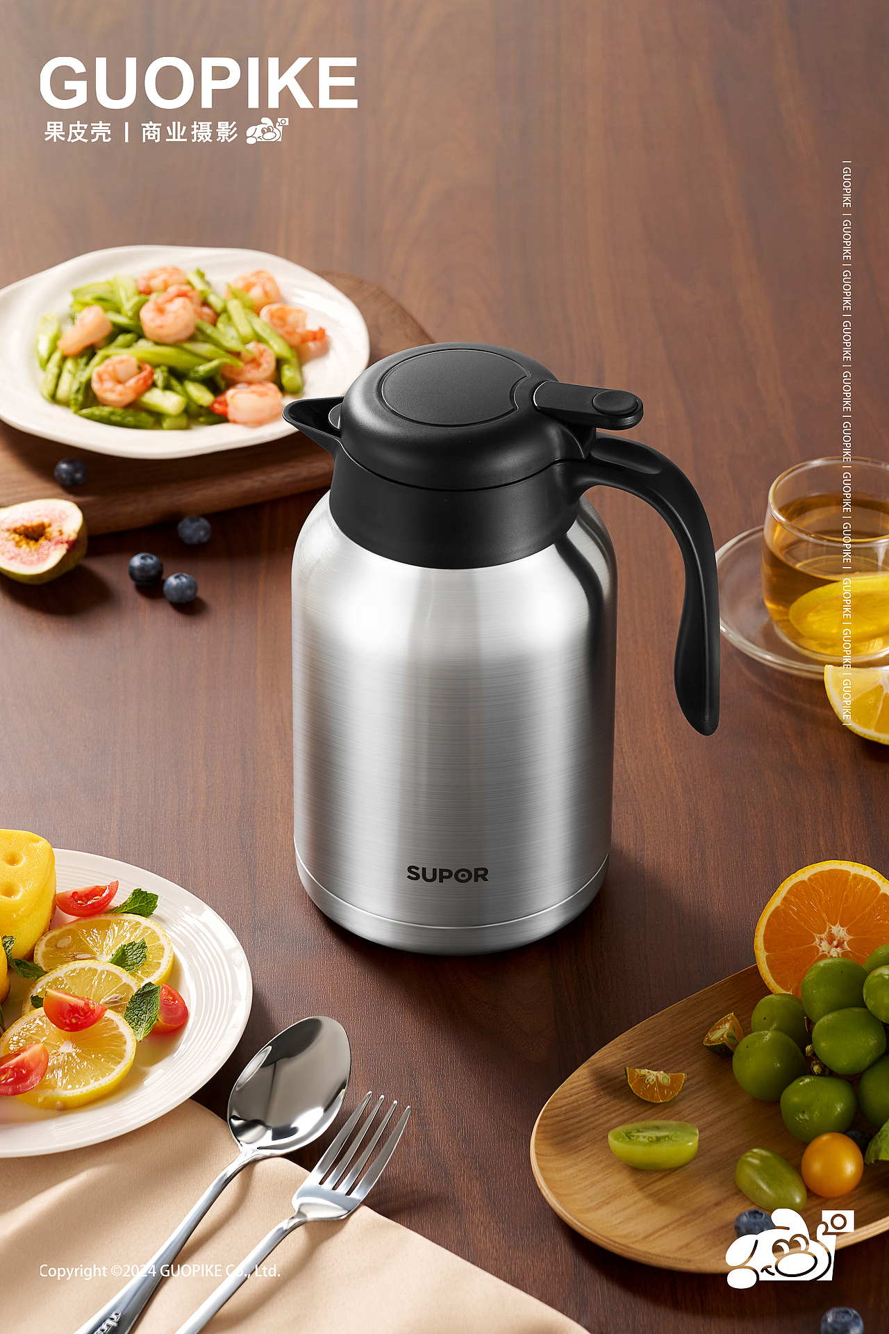 产品摄影 | 苏泊尔不锈钢保温壶 X GUOPIKE果皮壳