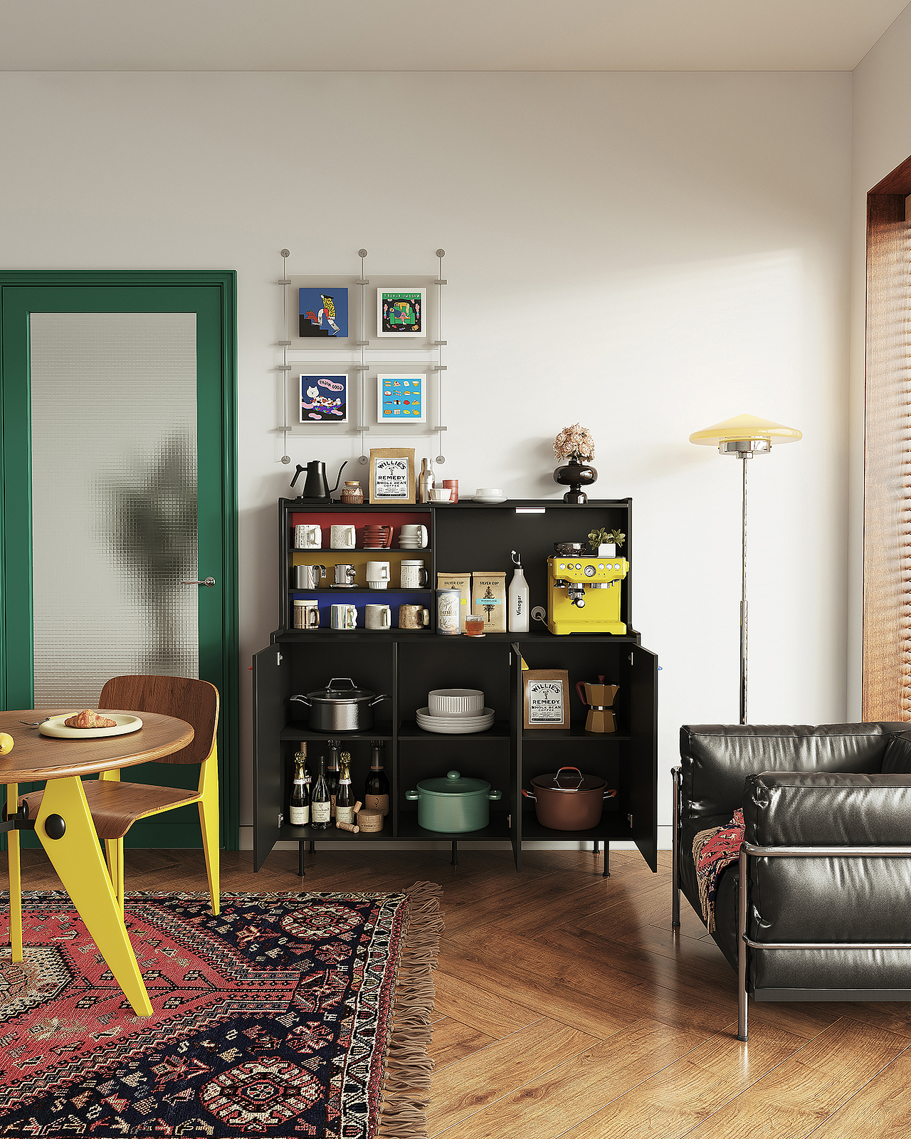 餐边柜|中古包豪斯风（图ZMzkwMDA2NDA0） - 产品 - 站酷设计师颜设视觉原创素材 - 站酷ZCOOL