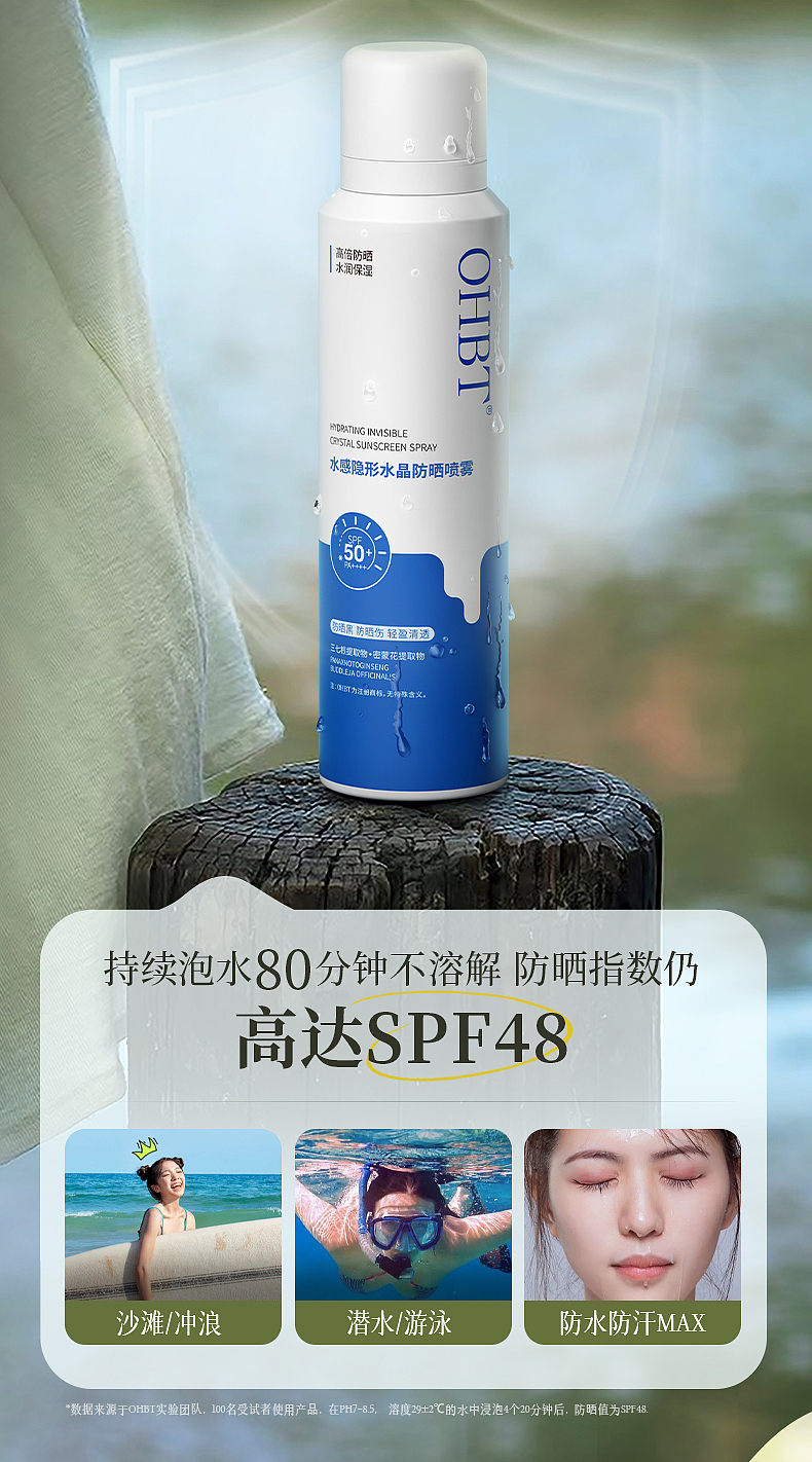 销量100多万的水晶防晒喷雾详情页是怎么样的呢?(图ZMzkwMDA4NjA0) - 电商 - 站酷设计师姚天辰原创素材 - 站酷ZCOOL