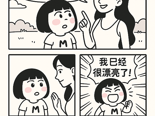 我已经很漂亮了