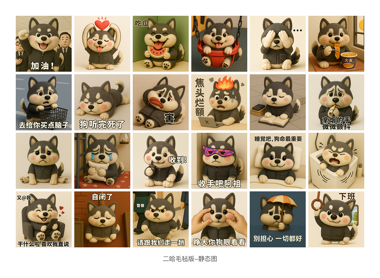 ChatGPT4o一键生成多版风格表情包（图ZMzkwMDE3NDky） - AI作品 - 站酷设计师羡鱼L原创素材 - 站酷ZCOOL