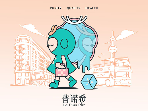 修护精华液产品IP形象-普诺希鹿女王