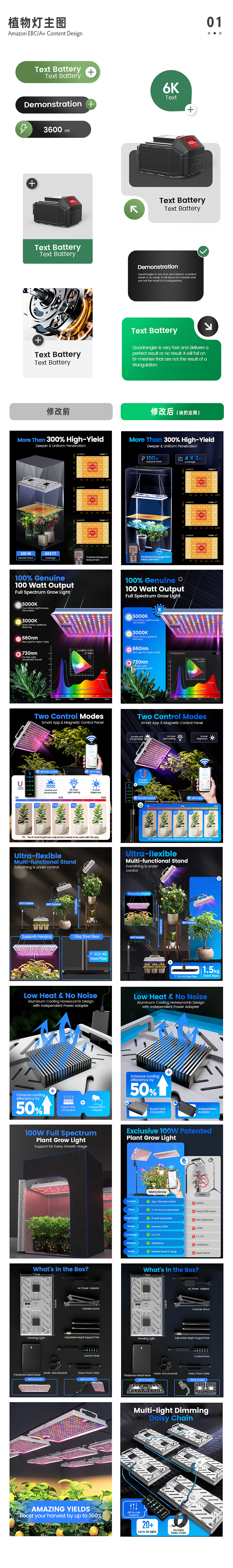 Amazon亚马逊LED植物灯和浇灌器主图 A+页面海报设计（图ZMzkwMDMzNDg0） - 电商 - 站酷设计师一天42小时原创素材 - 站酷ZCOOL