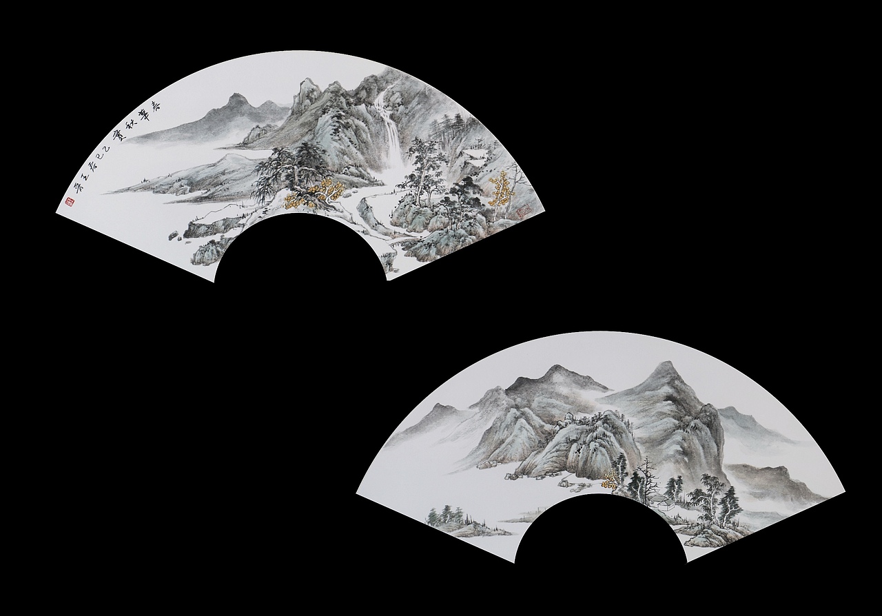 新生代山水:十帧国画小品的笔墨新韵