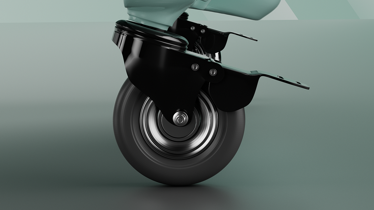 家用便携式折叠拉杆购物车  产品建模+渲染