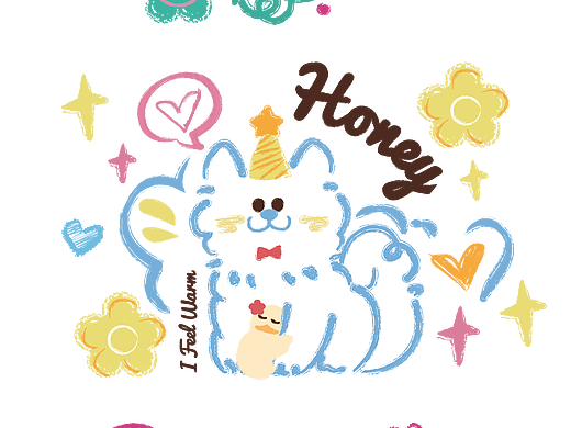 今日份可爱 | 喵与汪的梦幻插画世界