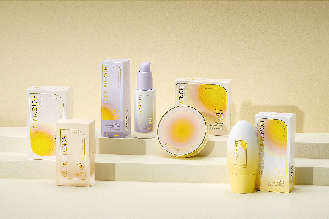 防晒系列底妆设计（图ZMzkwMDcwNTg0） - 包装 - 站酷设计师著花里原创素材 - 站酷ZCOOL