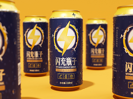 闪充瓶子能量饮料包装设计 | 包装全案
