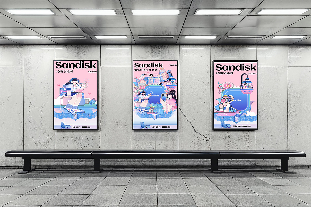 闪迪创作者系列海报|把春天存进硬盘,让创意野蛮生长