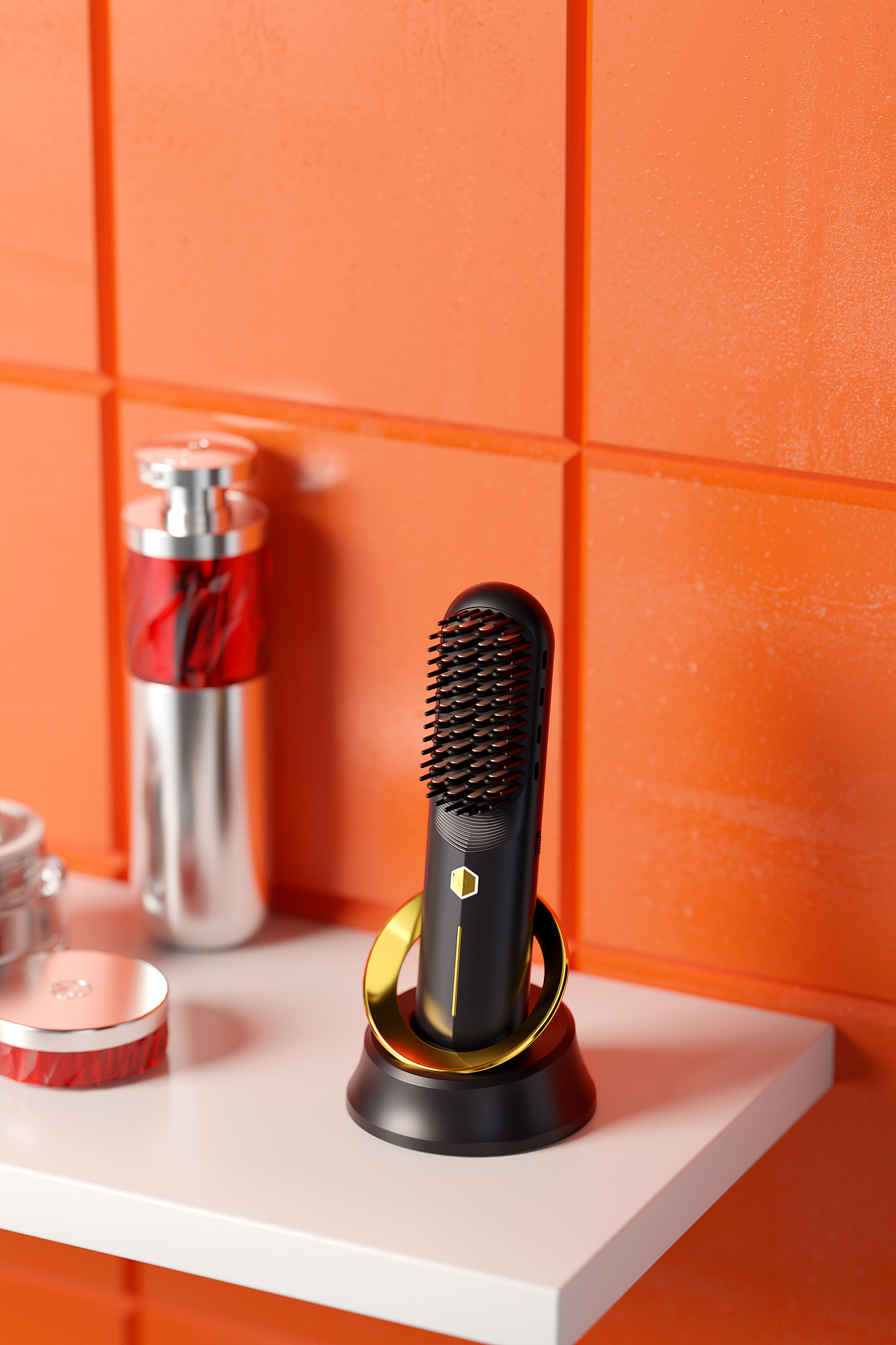 负离子直发梳最近渲染（图ZMzkwMTMwNDIw） - 电商 - 站酷设计师诸葛不亮I原创素材 - 站酷ZCOOL