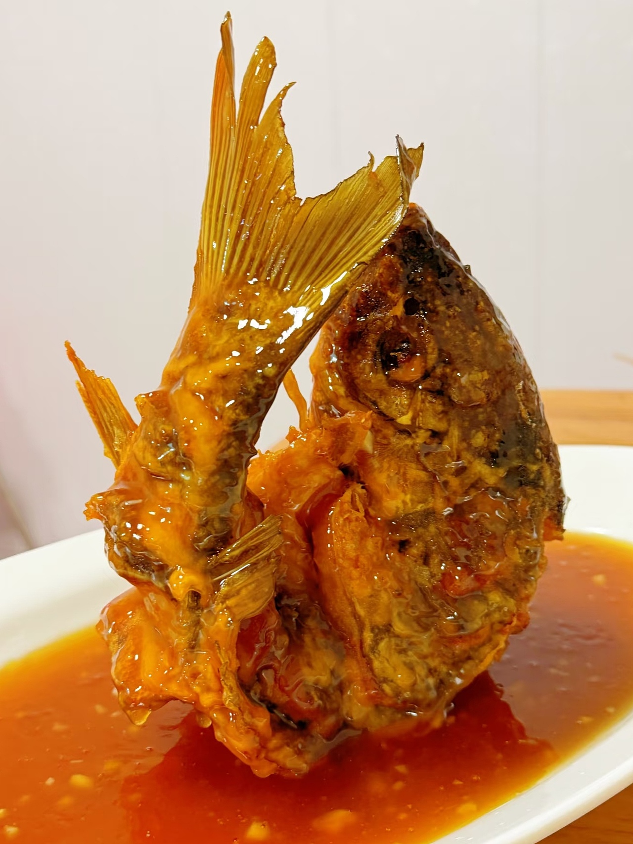 美食分享：油炸黄糖鲤鱼