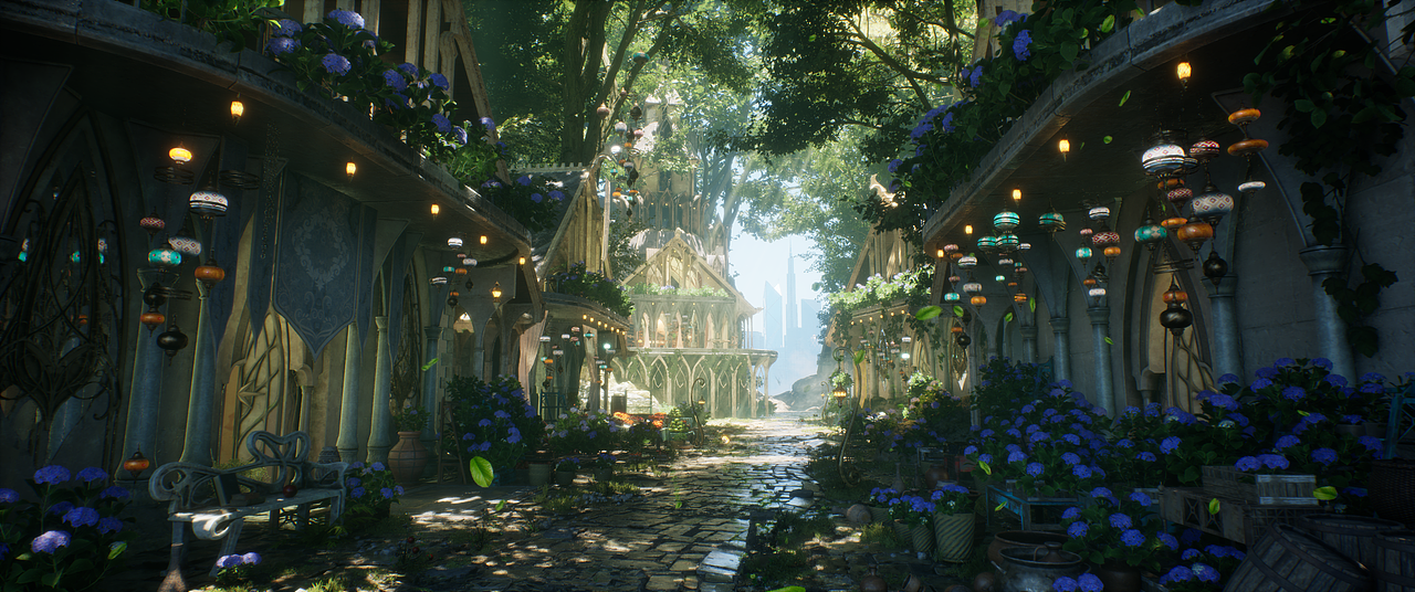 【UE5】神秘幻想类型 三维场景设计 地编 游戏场景