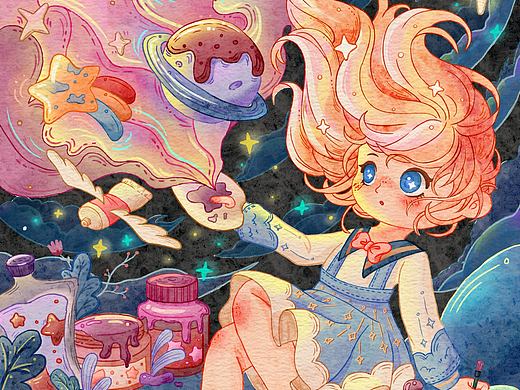  💫童话宇宙！甜系少女的星际涂鸦派对