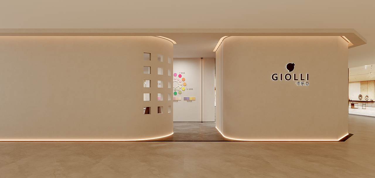 现代艺术涂料展厅、上海卡乐意艺术漆展厅