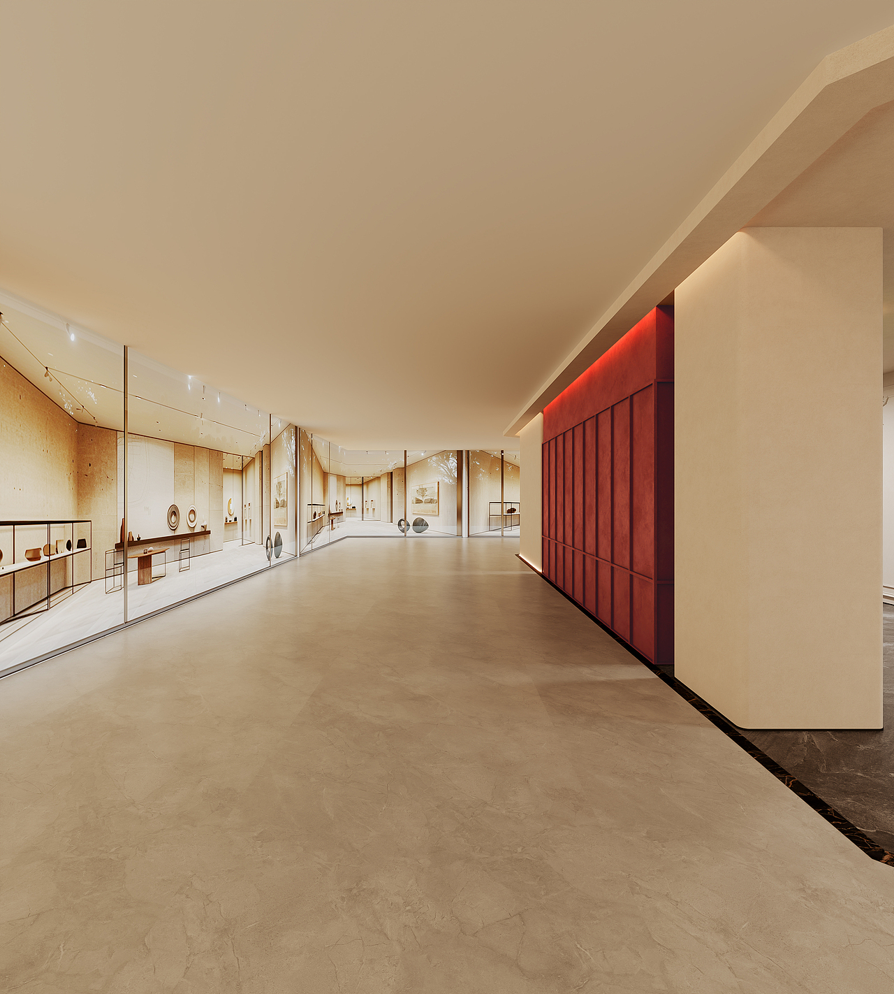 现代艺术涂料展厅、上海卡乐意艺术漆展厅