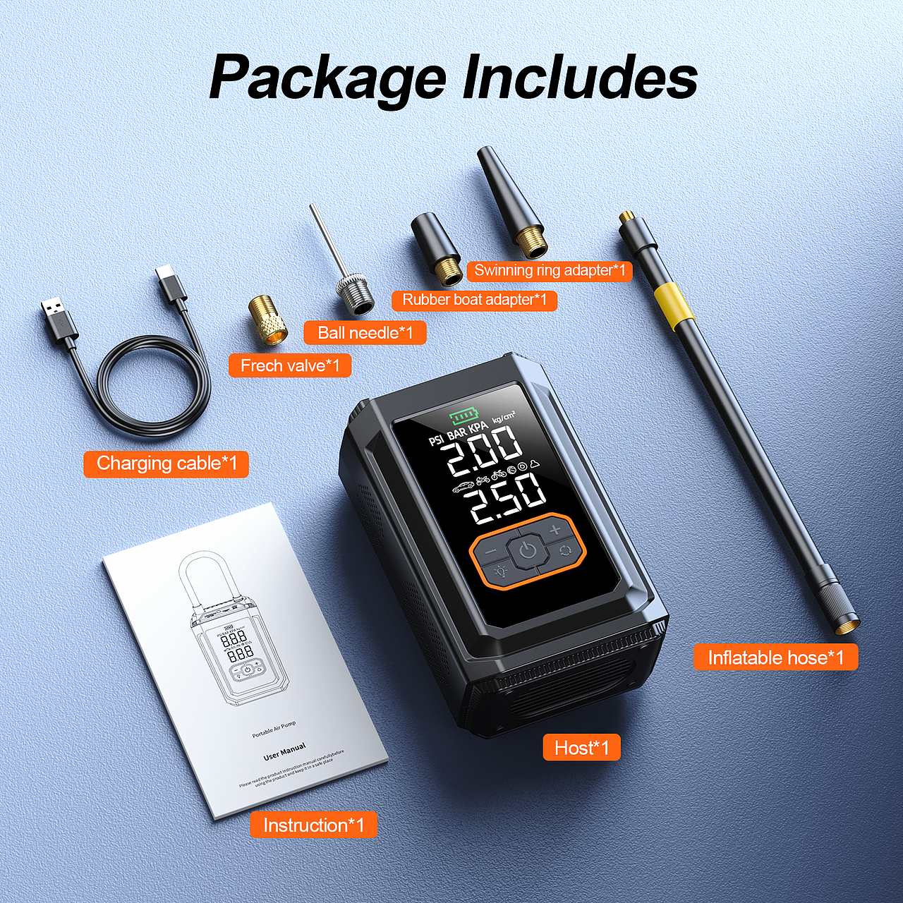 亚马充气泵设计 电商设计 主图A+