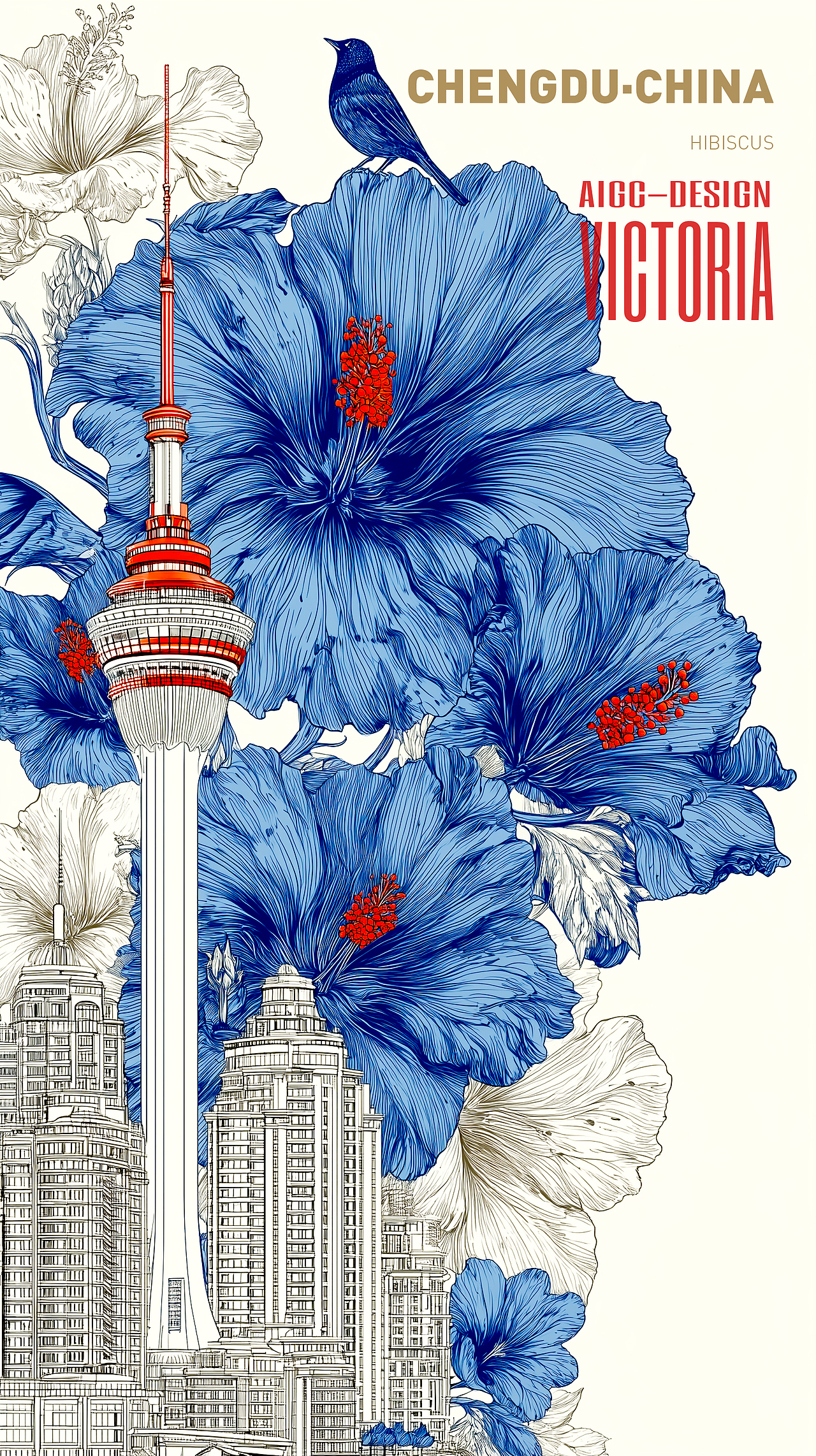 AIGC-《成都|芙蓉花》